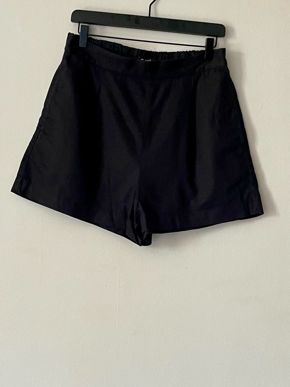 Madewell Black Linen Cotton Blend Shorts